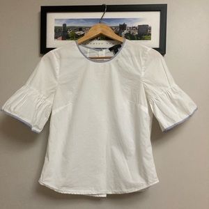 J. Crew Button Back Bell Sleeve Blouse